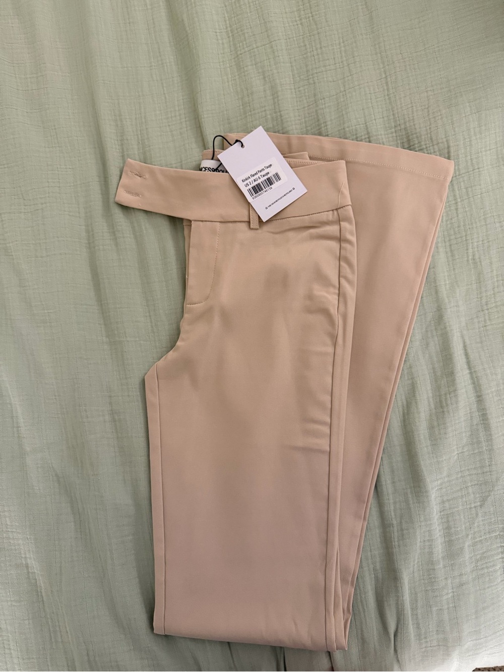Princess Polly Kinkirk Flared Pants Taupe US 2 - NWT!!